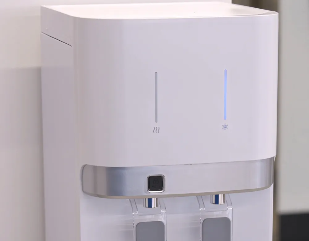 White Acqua Fresca bottleless water cooler with hot and cold dispensing